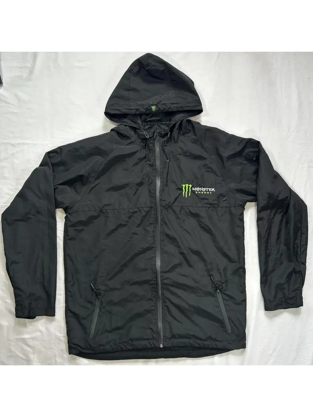 Monster Energy Men's Black and Green Jacket